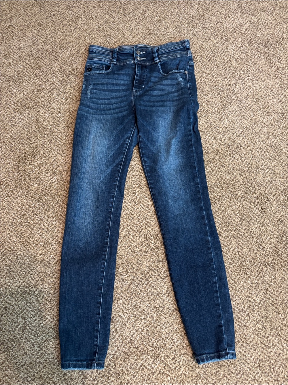 KanCan Dark Blue Skinny Jeans - Faded Indigo 7/27